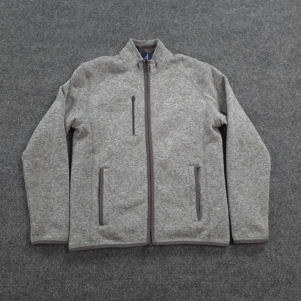Johnnie O Jacket Mens S Gray Bates Fleece Sweater Lined Golfing Outdoors Preppy‎